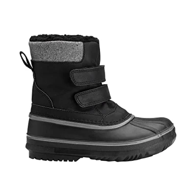 Image of Viking Rogne Snow Boot Unisex Kids, Black Grey, 7 UK Wide