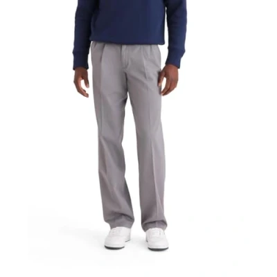 Image of DOCKERS Men&#039;s Classic Fit Easy Khaki Pants Pleated (Standard and Big &amp; Tall) Casual, Timberwolf, 38W x 30L
