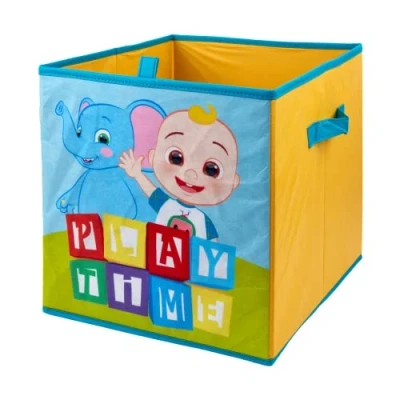 Image of HOX Cocomelon Foldable Storage Boxes with Handles Durable Fabric Collapsible Chest/Cubes Compatible Ikea Kallax Furniture Perfect For Organizer Kids Room &amp; Playroom
