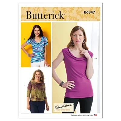 Image of Butterick B6847B5 Misses TOP/Vest B5 (8 10 12 14 16)