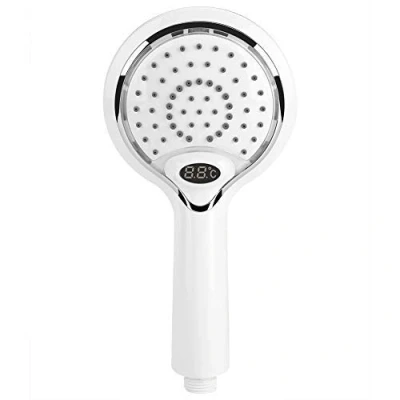 Image of Shower Head Handheld 3 Colors LED Spray Temperature Control Sprayer (Color : White)