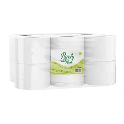 Image of Blake &amp; White Purely Kind Toilet Roll 2ply Mini Jumbo 150m Pack of 12 Rolls 62mm Core