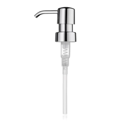Image of Tara, glossy, chrome plated soap dispenser replacement pump, by Kela, 20634