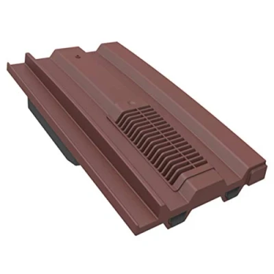 Image of Antique Red Mini Castellated in Line Tile Vent &amp; Flexi Pipe GTV MC