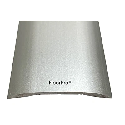 Image of Self Adhesive Floor Cover Trim Door Bar Covers Laminate/Wood/LVT Stick Down Transition Threshold Strip Joins Floors/Fills The Gap (9ft (2.7metre) Length, Silver)