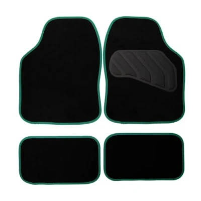 Image of Sakura SS5469 Car Carpet Mats, Green, Pastel, Set of 4