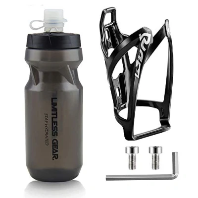 Image of OSIGEI Bike Water Bottle Cage and 21oz Set Lightweight Holder with Screws Premium BPA Free Sports for Road Mountain Kids Bikes