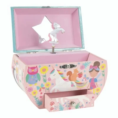 Image of Floss &amp; Rock Jewellery Box Dancing Unicorn Oval