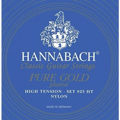 Image of Hannabach Classical Guitar strings Series 825 High Tension Pure gold plated Set of 3 bass