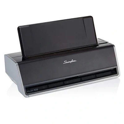 Image of Swingline Electric 2 Hole Punch, Commercial Puncher, 28 Sheet Punch Capacity, Platinum (74532)