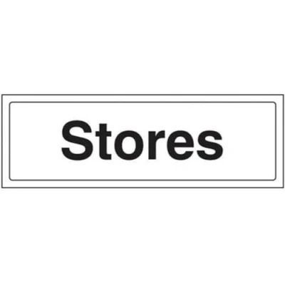 Image of VSafety Stores Door Sign Landscape 300mm x 100mm Self Adhesive Vinyl
