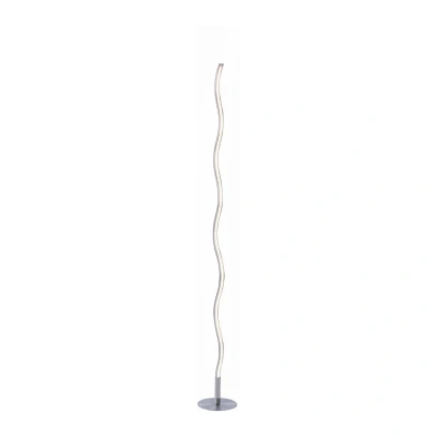 Image of Wave LED Integrated Floor Lamp Steel 1x 1W 3000K