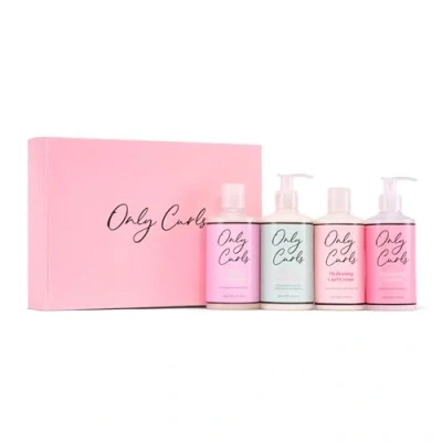 Image of Only Curls Full Size Bundle: Cleanser, Conditioner, Curl Crème &amp; Enhancing Gel Hydrating, Frizz Free, Vegan Sulphate Free Care Set