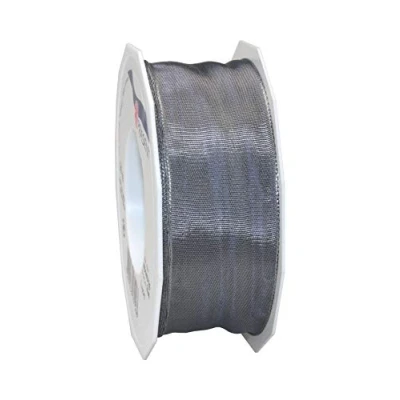 Image of Präsent Lyon Wired Taffeta Ribbon Schist 40 mm Width, 25 m Length