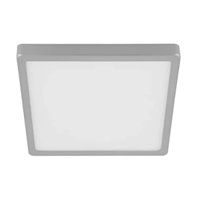 Image of Eglo Molay LED Ceiling Lamp, Steel and Plastic Coloured in Silver White Flush Mount Light, Surface Mounted Warm White, L x W 28,5 cm (11.2&quot;)