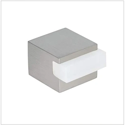 Image of Evi Fittings I 197/25 bh Door Stop Adhesive, Matte Finish (Stainless Steel) Rubber White