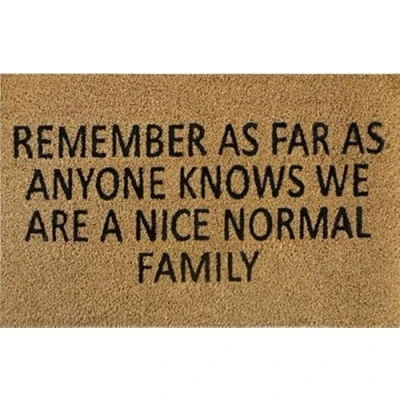 Image of Natural Coir 60cm x 40cm heavy duty doormats with rubber base humorous message (normal family)