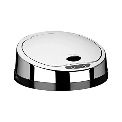 Image of Dihl Replacement Chrome Silver Round Sensor Bin Lid For &amp; Morphy Richards 30L, 42L, 50L Bins with 30 cm Diameter