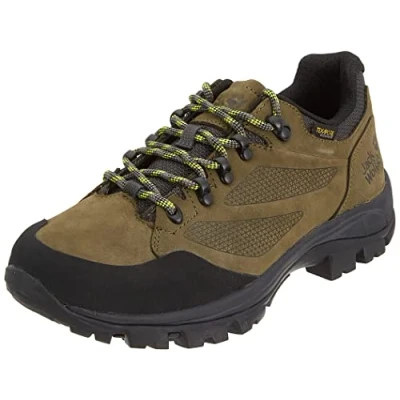 Image of Jack Wolfskin Men&#039;s Rebellion Texapore Low M Walking Shoe, Khaki/Phantom, 6 UK