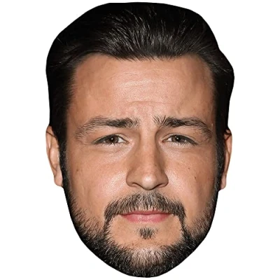Image of Tyler Hynes (Beard) Celebrity Mask, Flat Card Face, Fancy Dress Mask