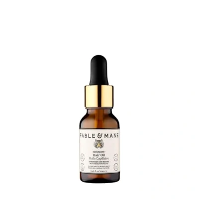 Image of Fable and Mane Hair Oil HoliRoots &amp; Scalp Treatment. Strengthening for Damaged with Ashwagandha Castor Oil. Serum Frizzy Hair, 55ml