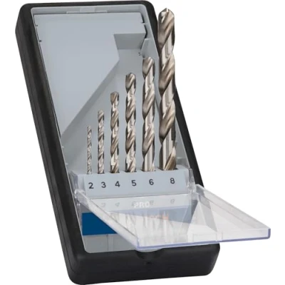 Image of Bosch Professional 6 pcs. HSS G Metal Drill Bit Set (for metal, Ø 2 8 mm, Robust Line, Accessory Driver)