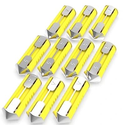 Image of AUPROTEC Torpedo Fuses Continental Ceramic Type Fuse: 5 amp yellow, 10 pcs