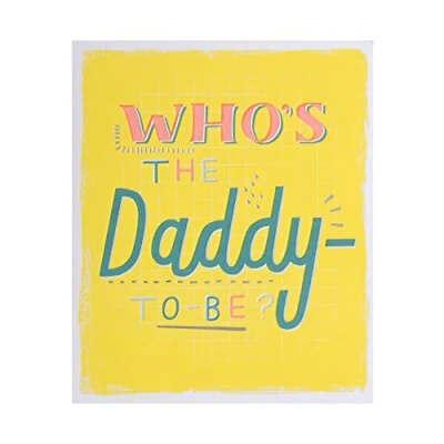 Image of Daddy to Be Card from Hallmark Contemporary Design with Neon Inks and Foil Details