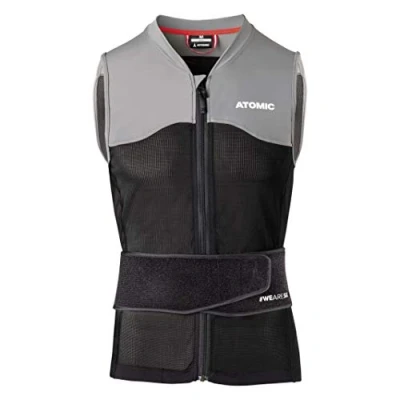 Image of Atomic Men&#039;s Protective Ski Vest, Live Shield M Model, Size S, Black/Grey, AN5205016S