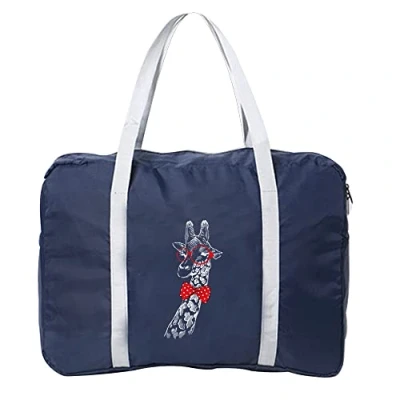 Image of Cabin Bag 45x36x20 for Easyjet Airlines Underseat Travel Holdall Carry on Hand Luggage Weekend Packable Duffel Bag,Sports Fitness (Giraffe)