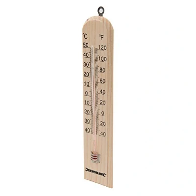 Image of Silverline Wooden Thermometer 40 to +50C