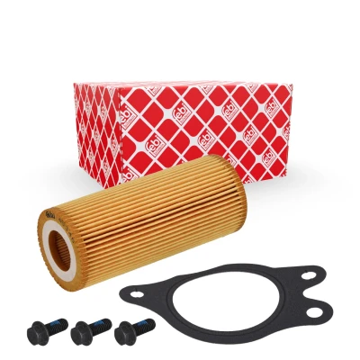 Image of 1521527, 1521527S1, 21479106, 85104076, 85104633 Oil Filter FEBI BILSTEIN 45346 with bolts/screws seal Insert