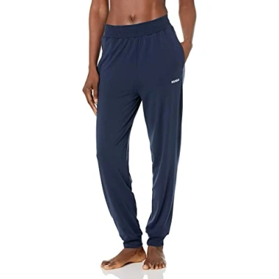 Image of HUGO Women&#039;s Jersey Constrast Logo Lounge Joggers Sweatpants, Peacock, M