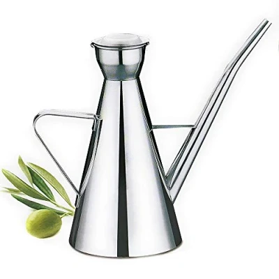 Image of MGE Classic Stainless Steel Oil Dispenser Drizzler Bottle Perfect for Cooking, Salad, BBQ 300 ml