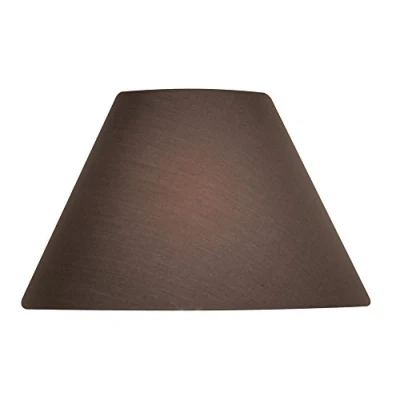 Image of Oaks Lighting S501/12 MU Cotton Coolie Shade, 12 inch, Fabric, Mushroom Brown