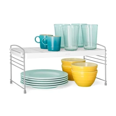 Image of YouCopia UpSpace Adjustable Shelf, Height Organiser for Kitchen Cabinet, Pantry or Closet Storage