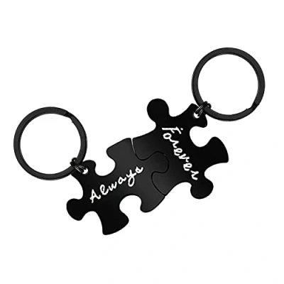 Image of Anniversary Keyring Gifts for Boyfriend Girlfriend Christmas Birthday Valentines Day Couple Wedding Matching Him and Her