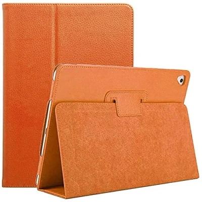 Image of Leather Flip Stand Folio Case Plain Cover for Apple iPad Air 1st generation A1474 A1475 A1476 (Orange)
