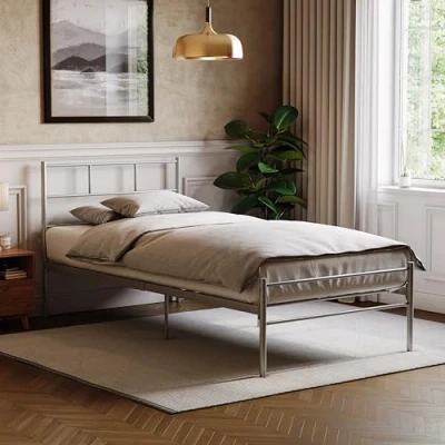 Image of Vida Designs Dorset Single Bed, Silver