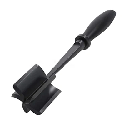 Image of Meat Chopper Handheld Heat Resistant Hamburger Masher Groud Beef Smasher Utensil Black