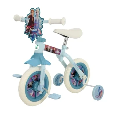 Image of MV Frozen 2 In 1 Training Toddler Bike Convertible and Balance for 2+ Years Girls Boys with Removable Pedals Stabilisers Adjustable 10 Inches Bikes Kids
