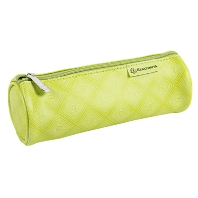 Image of Exacompta Ref. 52270E 1 Round pencil case 1928 made of matt printed imitation leather (polyurethane) polyester lining dimensions 22.5 x 7.5 cm random colours
