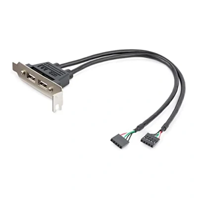 Image of StarTech.com 2 Port USB A Female Low Profile Slot Plate Adapter Bracket 2.0 (USBPLATELP)