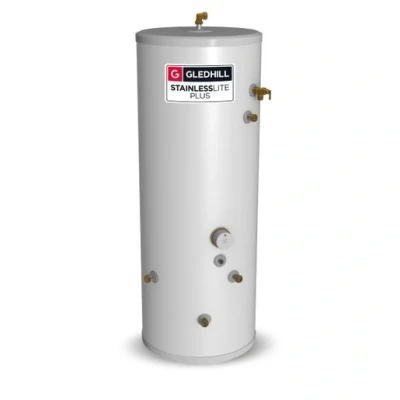Image of Gledhill Stainlesslite Plus Unvented Indirect 210L Hot Water Cylinder Pluin210