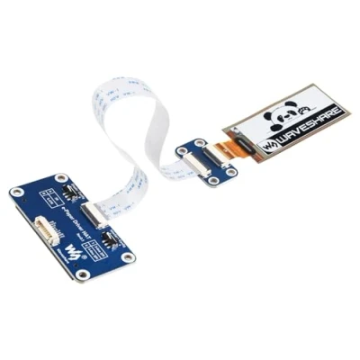 Image of Waveshare 2.13inch Flexible E Ink Display HAT for Raspberry Pi black/white Dual color 212x104 Resolution paper SPI Interface Embedded Controller Partial Refresh.
