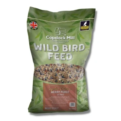 Image of Copdock Mill Wild Bird Seed 12.75kg Signature Collection Berry Feast Food All Year Round 100% Natural Ingredients Including Peanuts for Birds Suitable Species