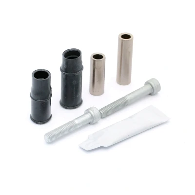 Image of 171615221, 171615221A, 171698447A Guide Sleeve Kit, brake caliper JP GROUP 1161953910 with bolts VOLKSWAGEN: Polo III Hatchback, IV Hatchback