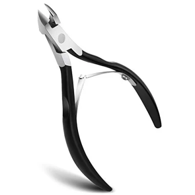 Image of FERYES Cuticle Nippers Professional Stainless Steel Trimmer, Extremely Sharp Cutters Remover Scissors Pedicure Manicure Nail Matt Balck