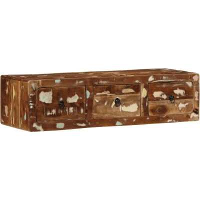 Image of vidaXL Wall mounted TV Cabinet 100x32x25 cm Solid Wood Reclaimed