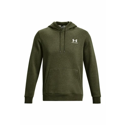 Image of Under Armour Mens Essentialsn Fleece Hoodie Green S